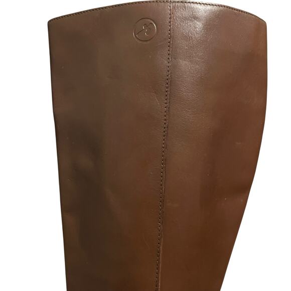 Vintage Bronx Brown Camel Leather Knee High Pointed Toe Boots Size 9.5 - Picture 7 of 8